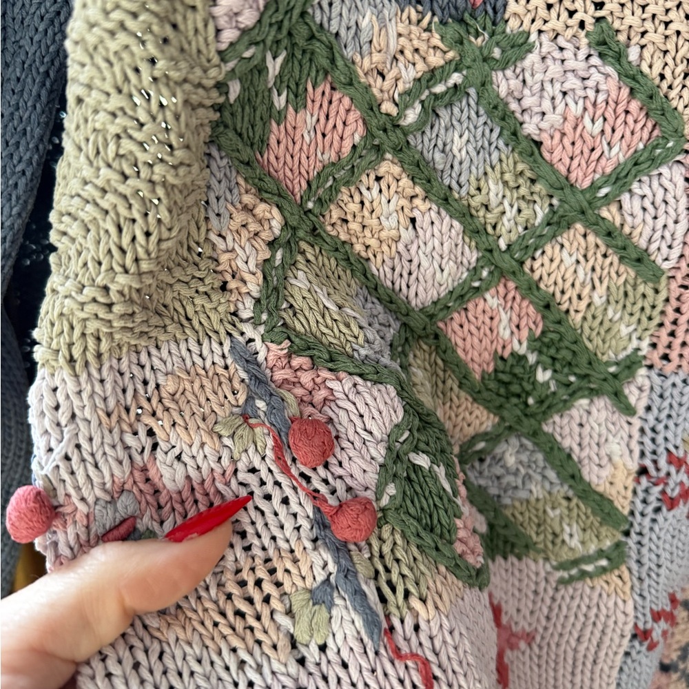 Patchwork Knit Sweater - Multicolor - Picture 3 of 5